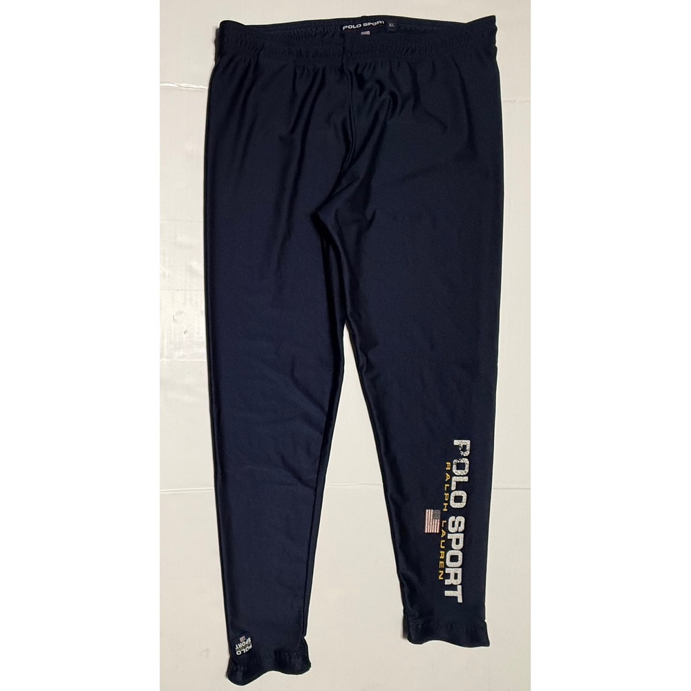 Polo Sport Ralph Lauren Mens XL Navy Blue Leggings Tights Vintage USA Logo